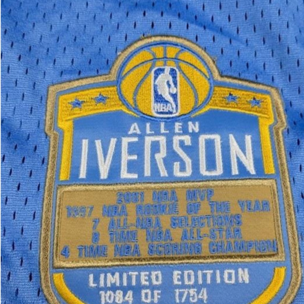 Allen Iverson limited edition Authentic Jersey NBA Hall of Fame Denver # 3 AI